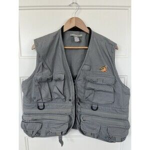 VTG Danielson Classic Fly Fishing Wading Vest Mens XL Gray Multi Pocket Utility
